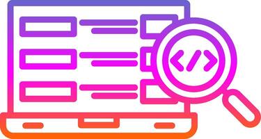 Software Development Line Gradient Icon Design vector