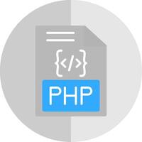 Php Flat Scale Icon Design vector