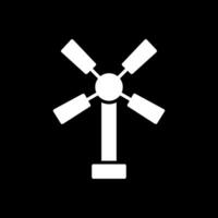 Windmill Glyph Inverted Icon Design vector