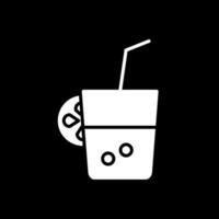 Fresh Juice Glyph Inverted Icon Design vector