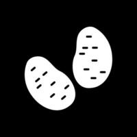 Potato's Glyph Inverted Icon Design vector