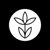 Farm Growth Glyph Inverted Icon Design vector