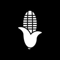 Corn Glyph Inverted Icon Design vector