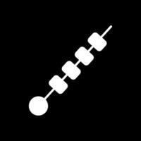 Tikka Glyph Inverted Icon Design vector