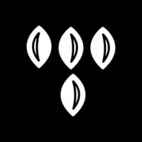 Seed Glyph Inverted Icon Design vector
