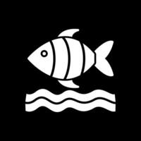 Sea Life Glyph Inverted Icon Design vector