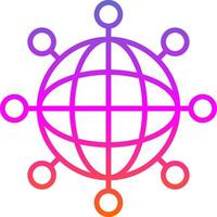 Internet Line Gradient Icon Design vector