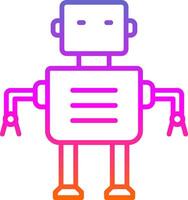 Robot Line Gradient Icon Design vector