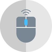 Wireless Mouse Flat Scale Icon Design vector