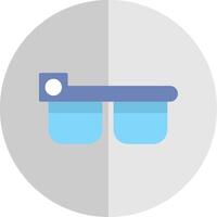 Smart Glasses Flat Scale Icon Design vector