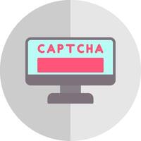 Captcha Flat Scale Icon Design vector