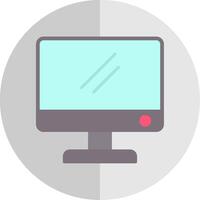 Pc Monitor Flat Scale Icon Design vector