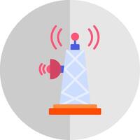 Signal Tower Flat Scale Icon Design vector