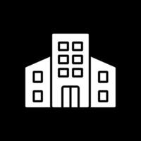 Buildings Glyph Inverted Icon Design vector