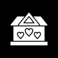 Shelter Glyph Inverted Icon Design vector