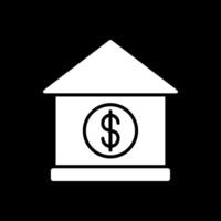 Mortgage Loan Glyph Inverted Icon Design vector