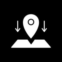 Locations Glyph Inverted Icon Design vector