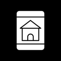 Find Home OnLine Circle Multi Circle Glyph Inverted Icon Design vector