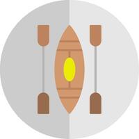 Canoe Flat Scale Icon Design vector