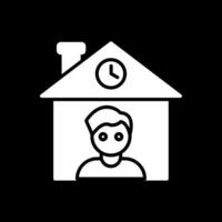 Home Owner Glyph Inverted Icon Design vector