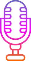 Microphone Line Gradient Icon Design vector