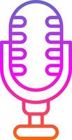 Microphone Line Gradient Icon Design vector