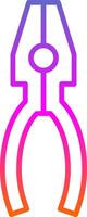 Pliers Line Gradient Icon Design vector