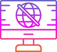 No Signal Line Gradient Icon Design vector