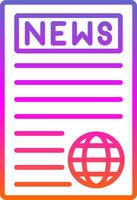 News Report Line Gradient Icon Design vector