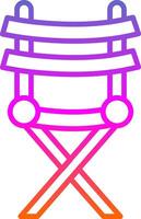 Director Chair Line Gradient Icon Design vector