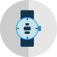 Diving Watch Flat Scale Icon Design vector