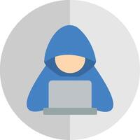 Hacker Flat Scale Icon Design vector