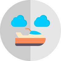 Jet Ski Flat Scale Icon Design vector