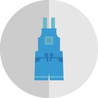 Dungarees Flat Scale Icon Design vector
