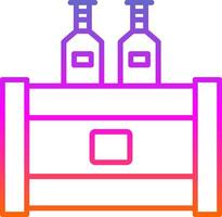 Beer Box Line Gradient Icon Design vector