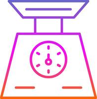 Weigh Scale Line Gradient Icon Design vector