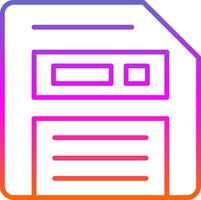 Floppy Disk Line Gradient Icon Design vector