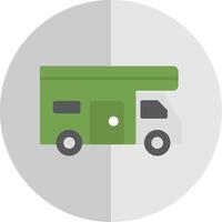 Camper Flat Scale Icon Design vector