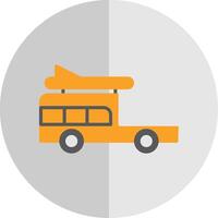 Camper Van Flat Scale Icon Design vector