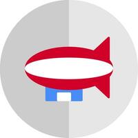 Blimp Flat Scale Icon Design vector