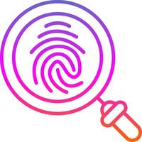 Finger Print Line Gradient Icon Design vector