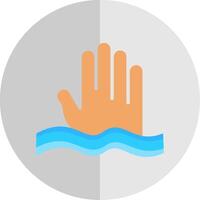 Sinking Flat Scale Icon Design vector