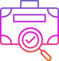 Suitcase Line Gradient Icon Design vector