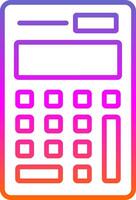 Calculator Line Gradient Icon Design vector