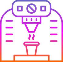 Coffee Machine Line Gradient Icon Design vector