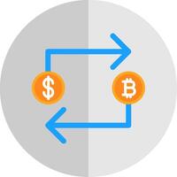 bitcoin intercambiar plano escala icono diseño vector