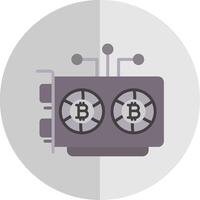 Mining Rig Flat Scale Icon Design vector