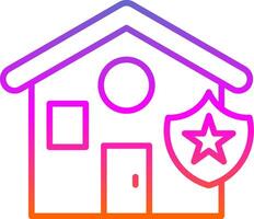 House Line Gradient Icon Design vector