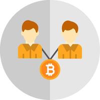Bitcoin Trading Flat Scale Icon Design vector