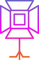Spotlight Line Gradient Icon Design vector
